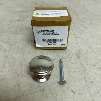 Signature Hardware 1-1/4" Strasbourg Brass Cabinet Knob - Satin Brass