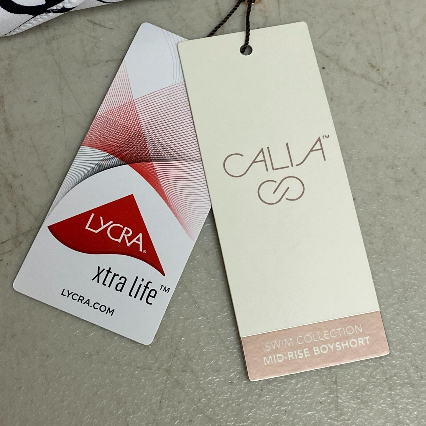 Calia Women Mid Rise Swim BoyShort Pure White Multi Boy Shorts WSA23500PRT