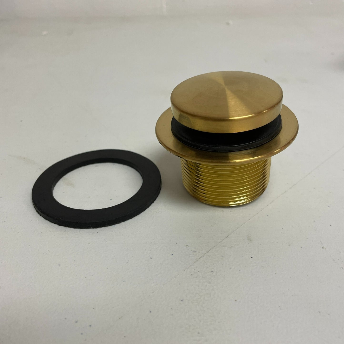 Signature Hardware Pop‑Up Tub Drain Brushed Gold with Overflow SH439074BG