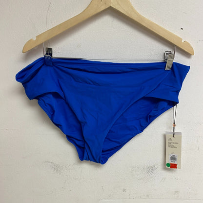 Calia Mid Rise Wide Band Swim Bottoms Bright Blue Solid WSA20406