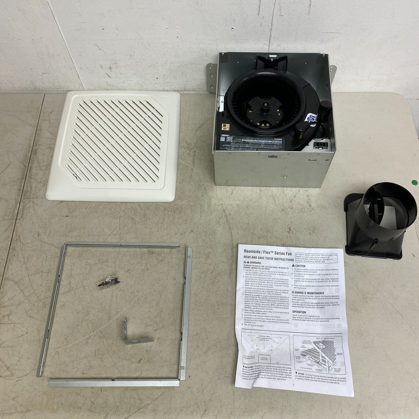 Broan 110 CFM Bathroom Ventilation Fan Fits 2" x 6" Roomside Flex Series