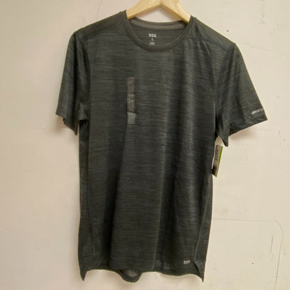DSG Men's Short Sleeve Run T-Shirt Pure Black Double Dye Running DAM11215