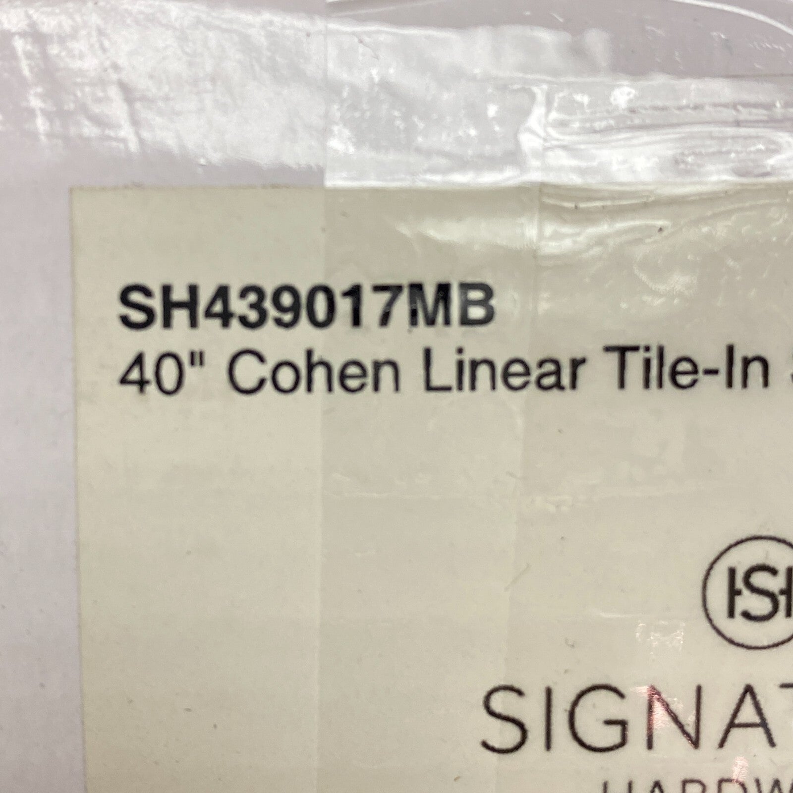 Signature Hardware 40" Cohen Linear Tile-In Shower Drain - Matte Black