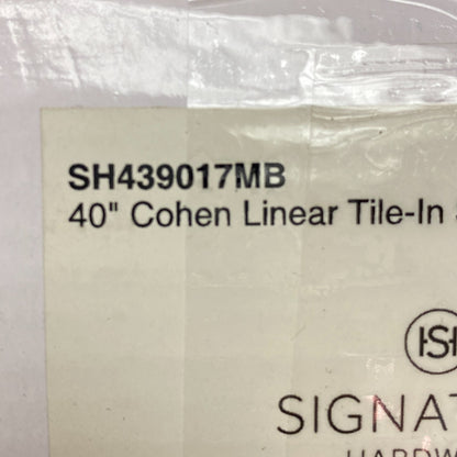 Signature Hardware 40" Cohen Linear Tile-In Shower Drain - Matte Black