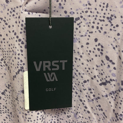 VRST Men's Plaid Pique Print Polo Plaid Dusty Grape MVG10019 BRAND NEW