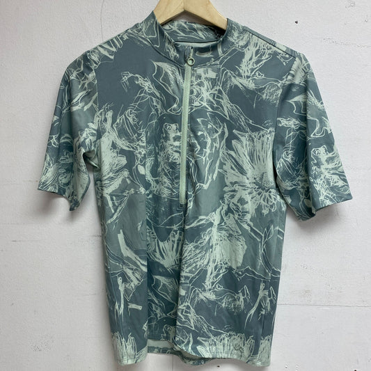 Alpine Design Women's Zip Half Sleeve Shirt Print Mineral Jade/FLoral ADW13196P