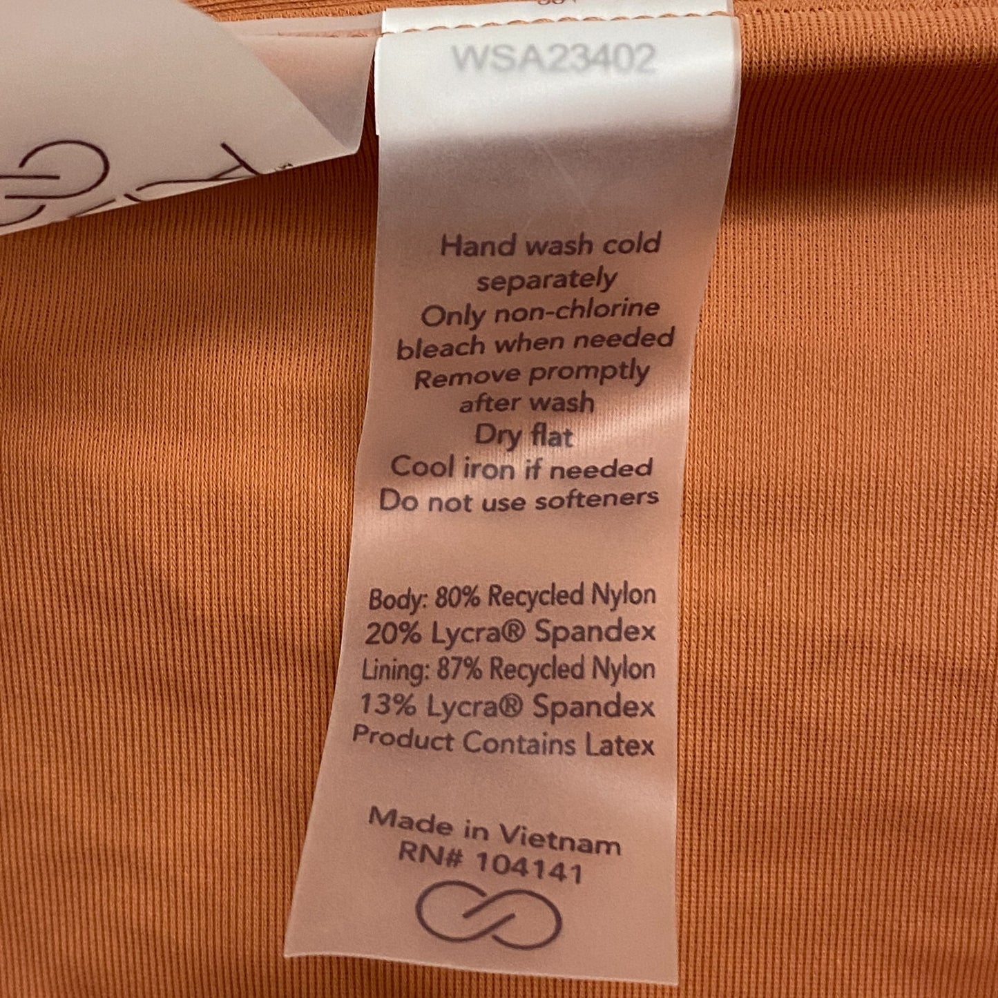 Calia Women's Swim Collection Mid Rise Ruched Side Bottom Apricot Aura WSA23402