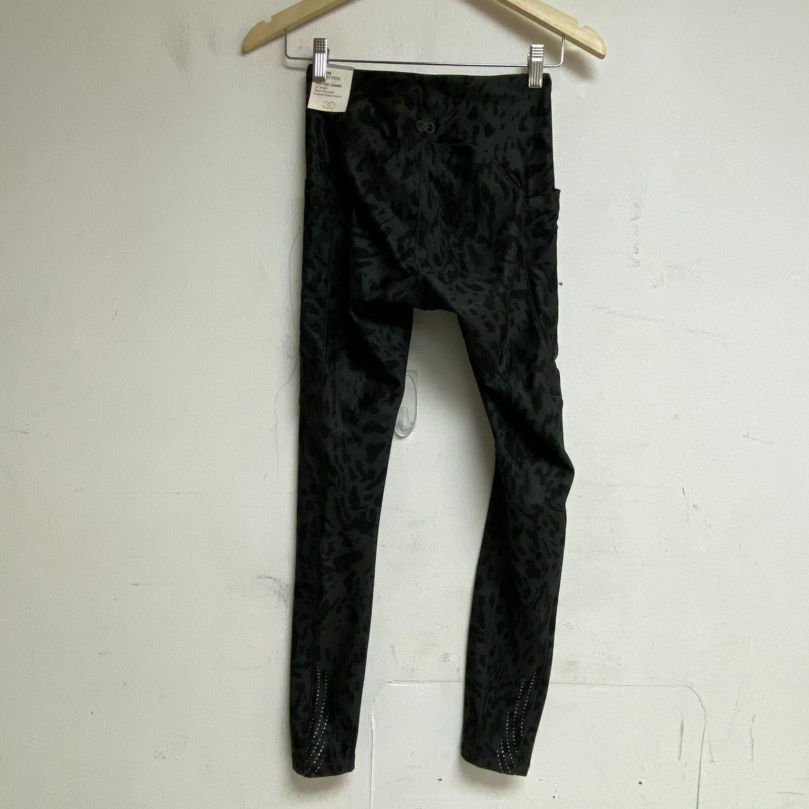 Calia Womens CWC Tight Arctic Run Leopard Pure Black WAX32242PRT