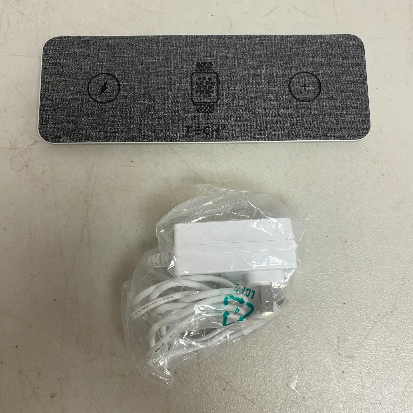 Tech2 3 in 1 Wireless Charging Pad with Adapter Qi-Enabled For Apple or Android