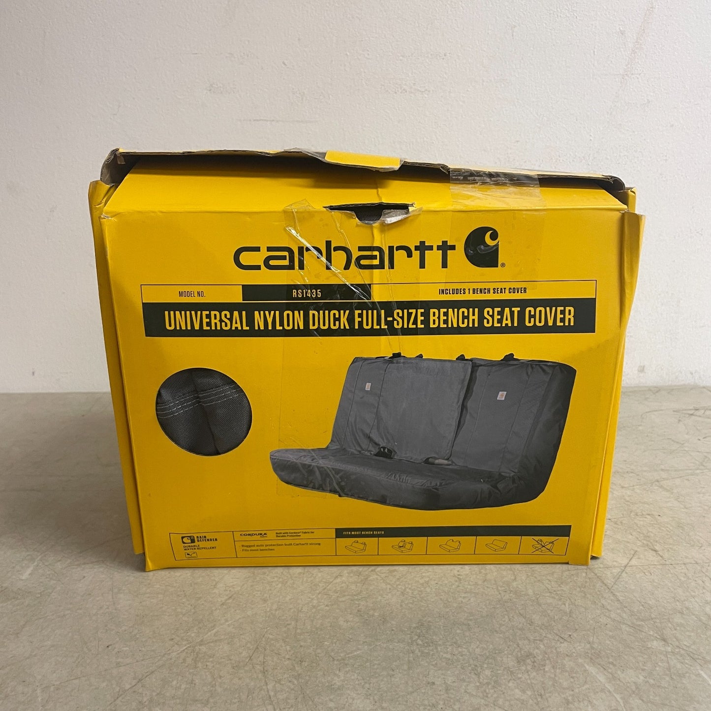 Carhartt Universal Fitted Bench Seat Cover Nylon Duck Canvas Gravel Gray