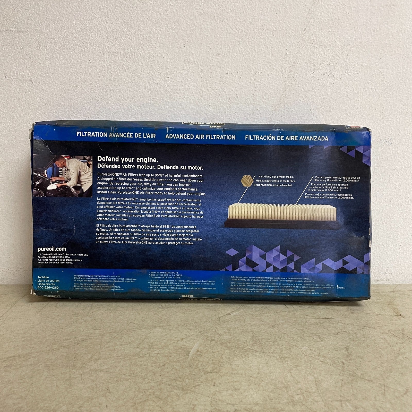 Purolator Classic Engine Air Filter A23436 Panel 13.63 × 6.75 in Fits Volvo