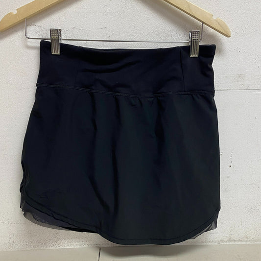 CALIA Women's Tulip Hem Skort Pure Solid Black Mid-rise Jouney WAX12237