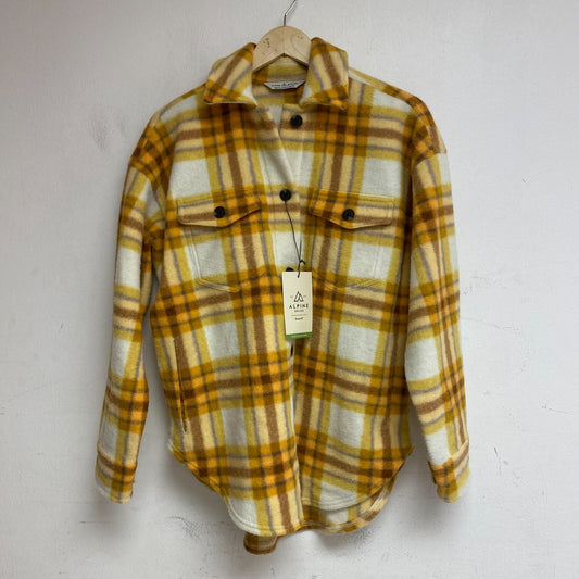 ALPINE WOMENS W AD WAYFARER OF FLC SHIRT JACKET PUMPKIN PATCH PLAID ADW23101P