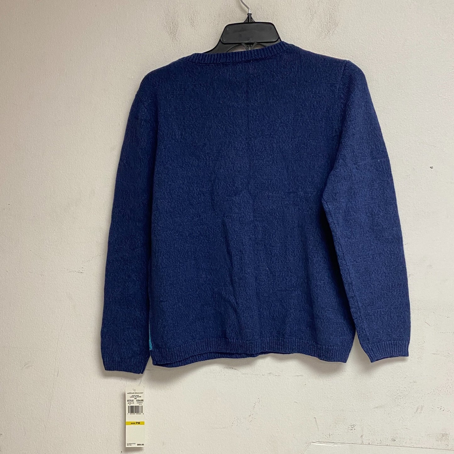 Alfred Dunner Women's Lake Placid Colorblock Crewneck Sweater Szie PM Color Navy