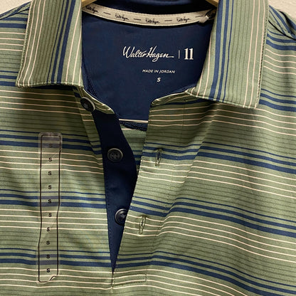 Walter Hagen Men's Perfect 11 Gradient Micro Stripe Polo Ombre Washed MGA31276