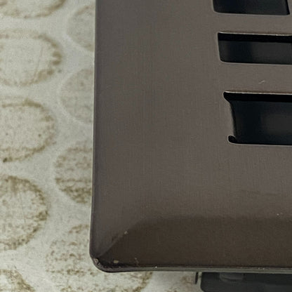 Signature Hardware Contemporary Steel Floor Register 4″×10″ Oil‑Rubbed Bronze
