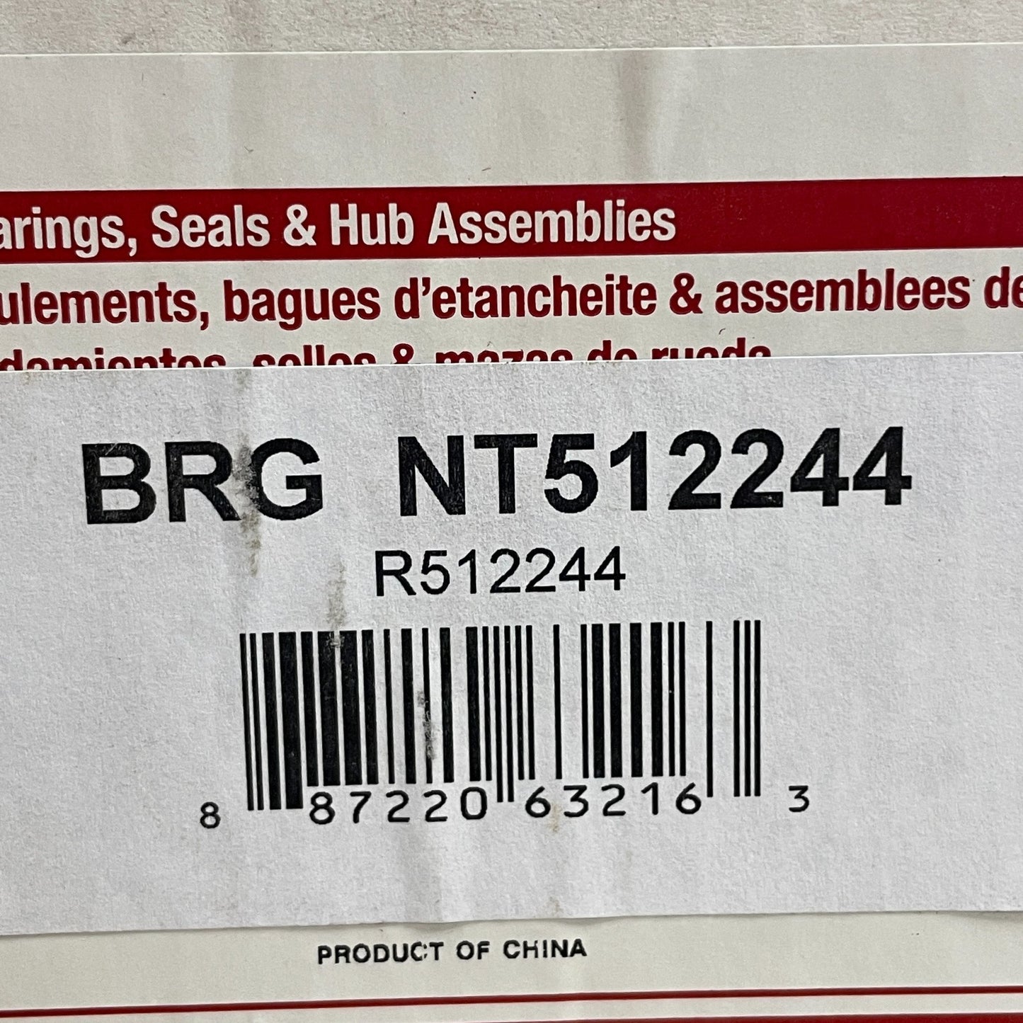 Carquest NT512244 Wheel Hub & Bearing Assembly Steel Sealed Rear OE Replacement