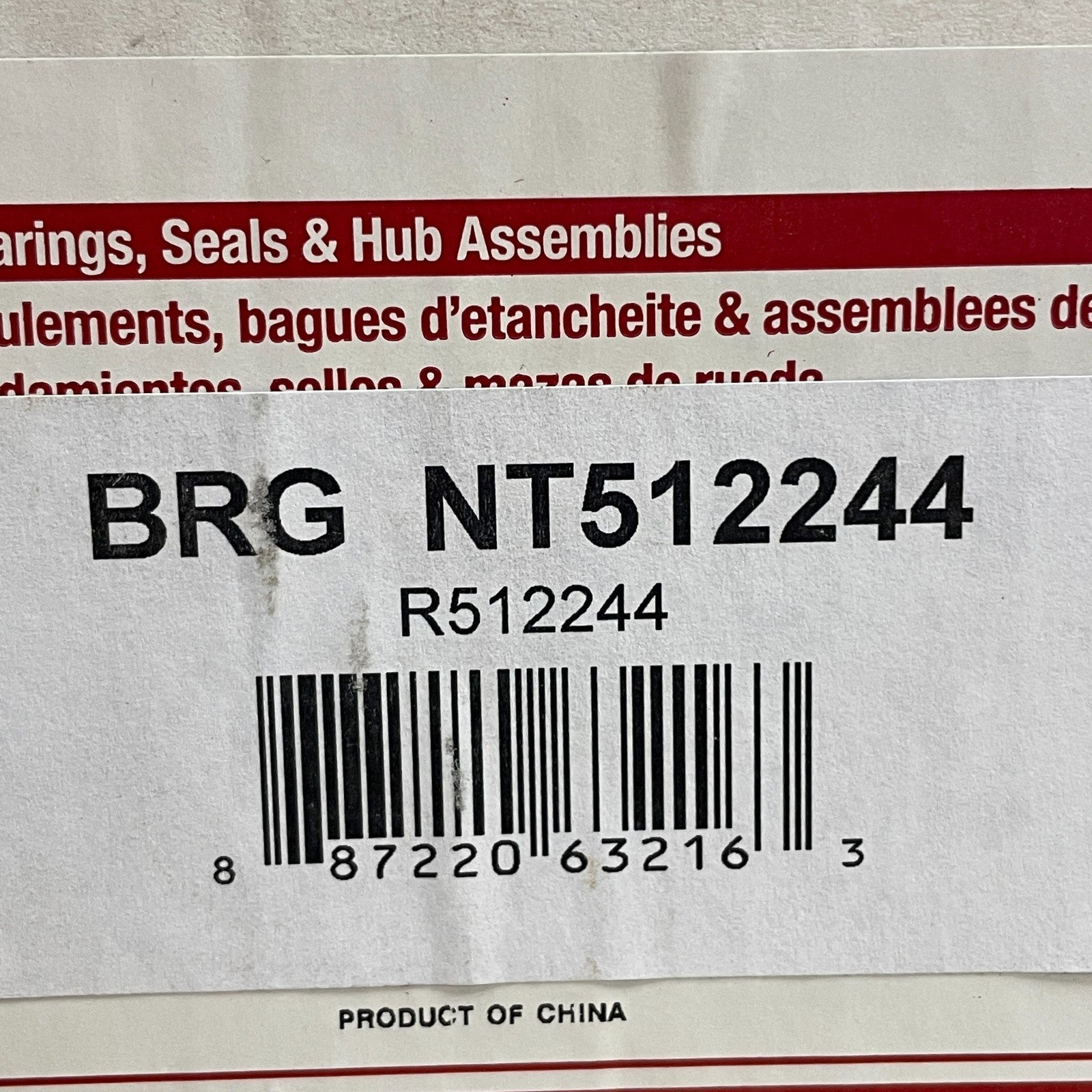 Carquest NT512244 Wheel Hub & Bearing Assembly Steel Sealed Rear OE Replacement