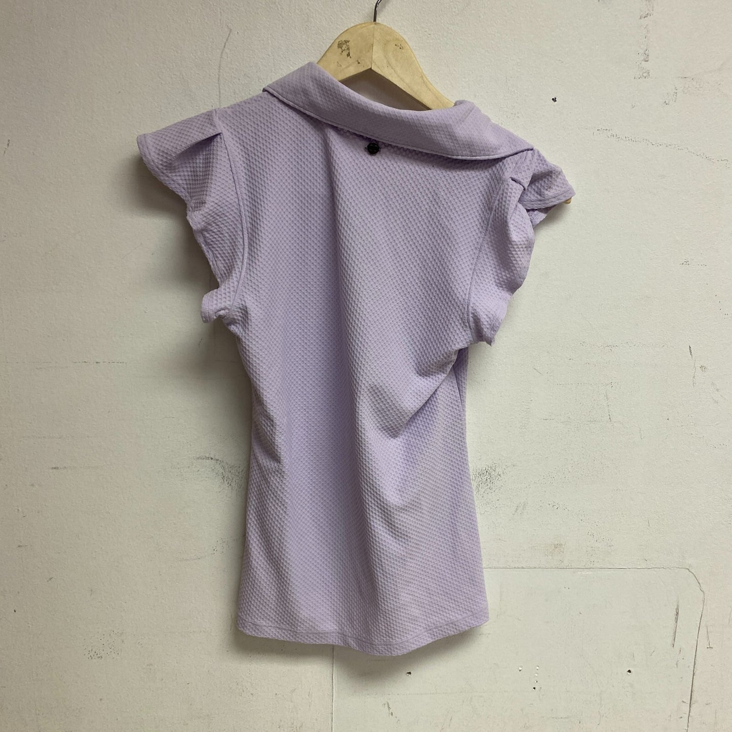 CALIA Women's Honeycomb Flutter Sleeve Golf Polo Blooming Lilac Solid WCG11037