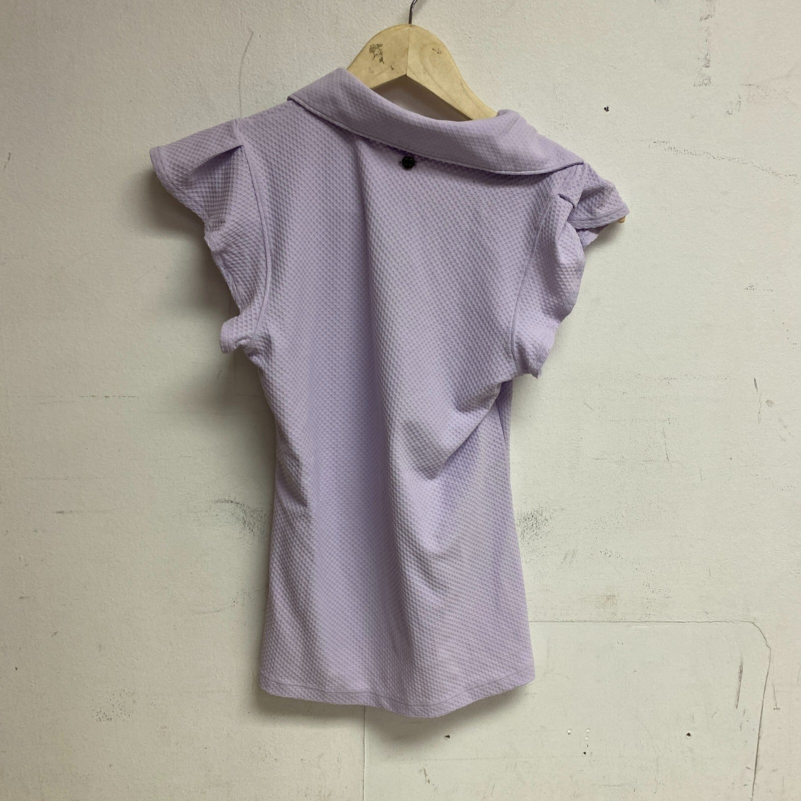 CALIA Women's Honeycomb Flutter Sleeve Golf Polo Blooming Lilac Solid WCG11037