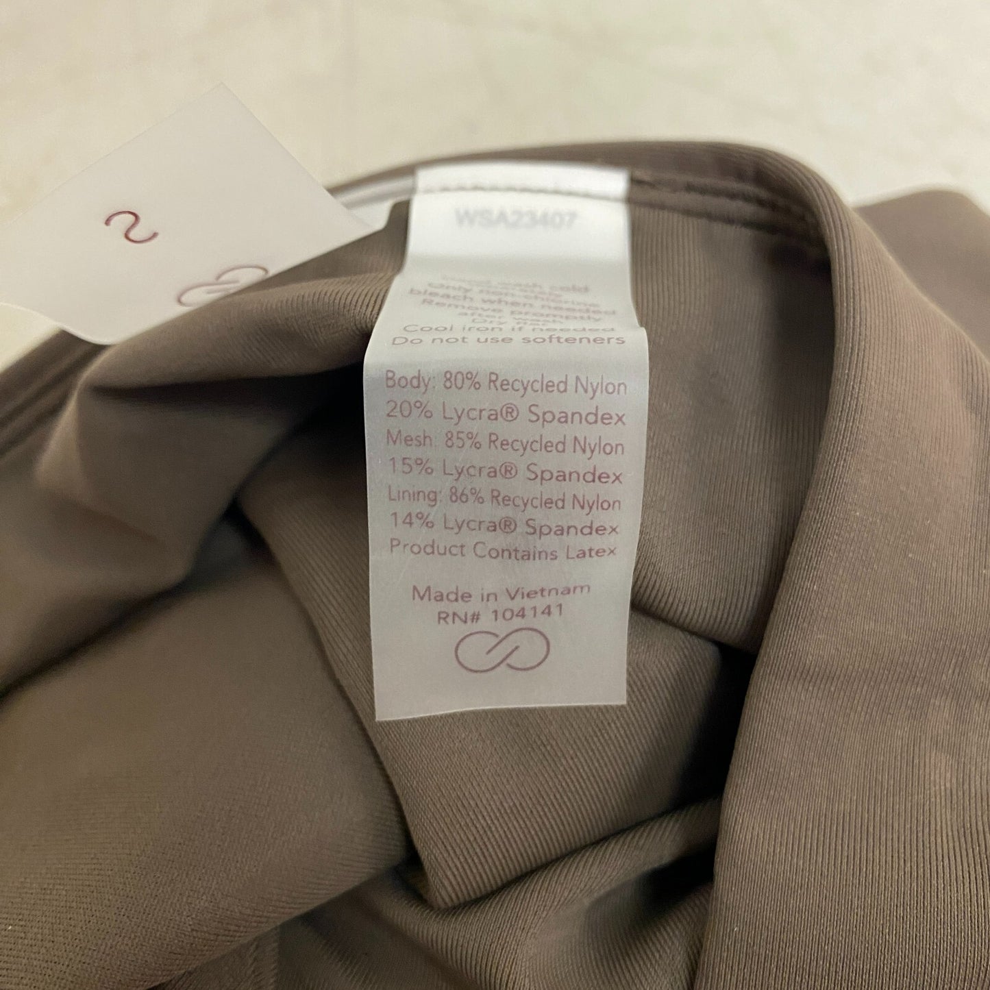 Calia Womens Shirred V Front High rise Bottom Coffee Grounds WSA23407