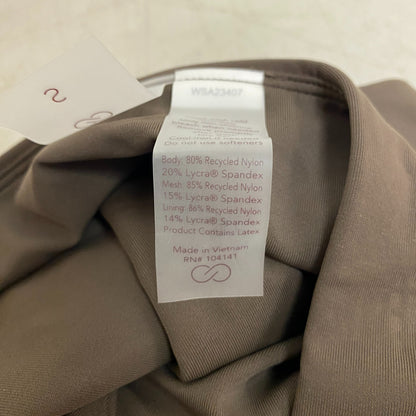 Calia Womens Shirred V Front High rise Bottom Coffee Grounds WSA23407