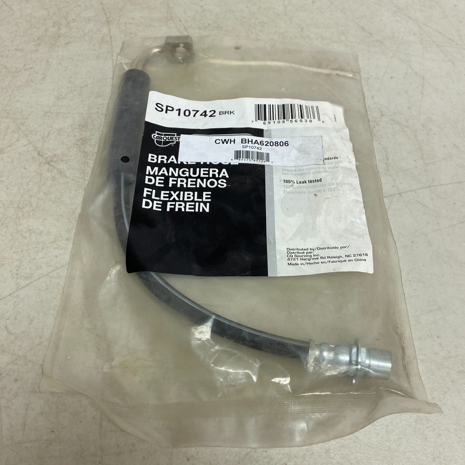 CARQUEST Brake Hydraulic Hose Black EPDM Rubber Model BHA620806