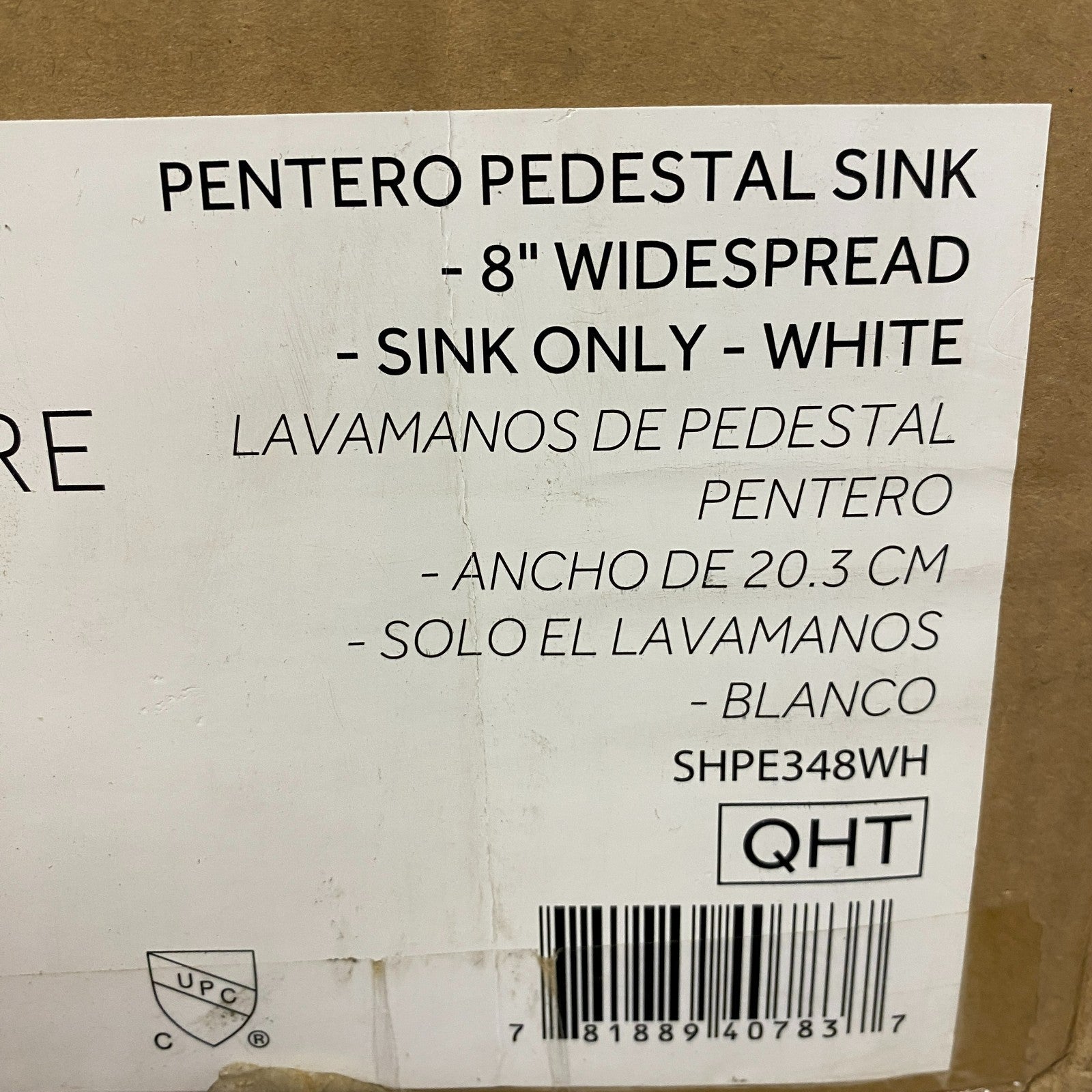 Signature Hardware Pentero 23″ x 18″ Fireclay Pedestal Sink White SHPE348WH