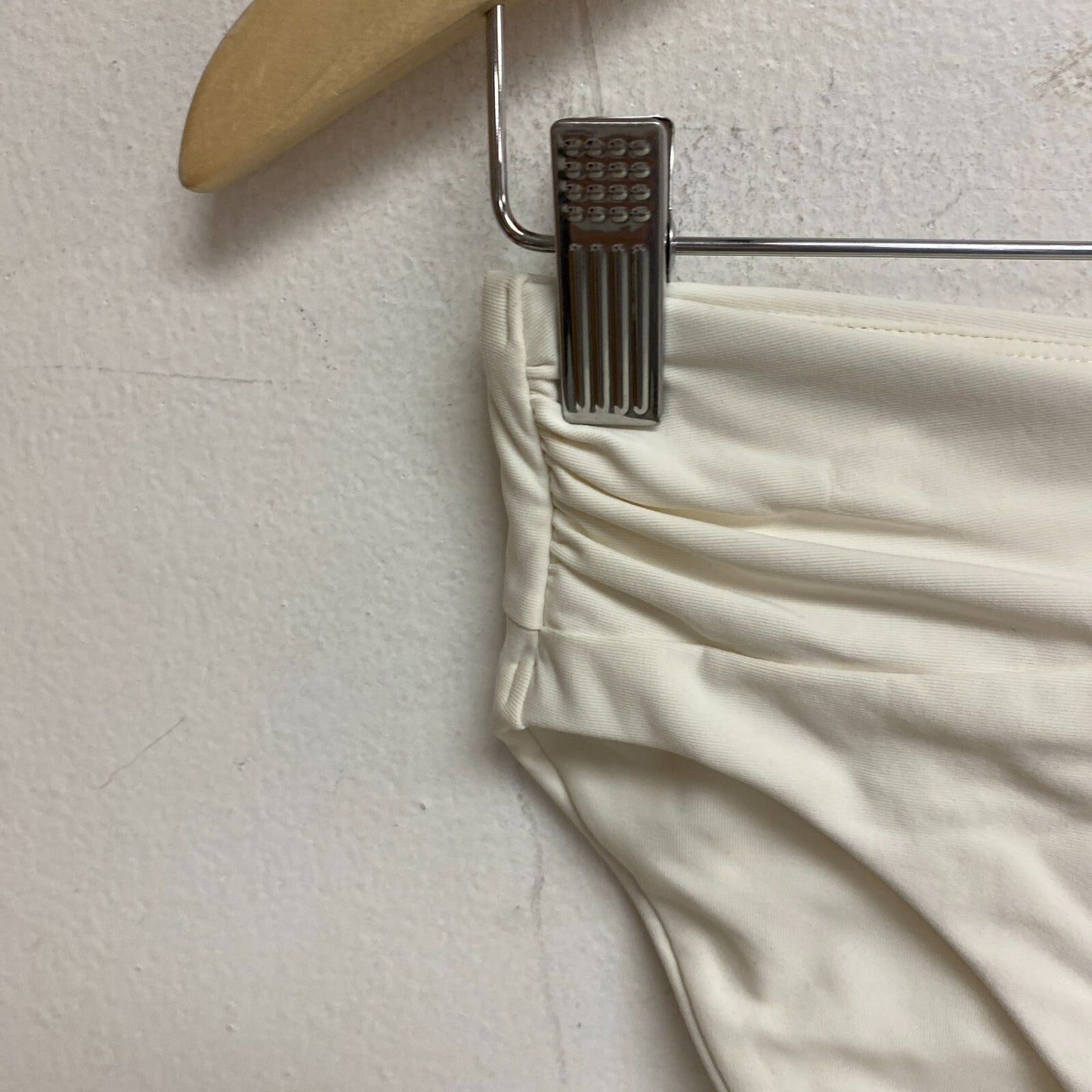 Calia Women's Swim Shirred V Front Mid Rise Bottom Cloud Cover WSA23415 New!