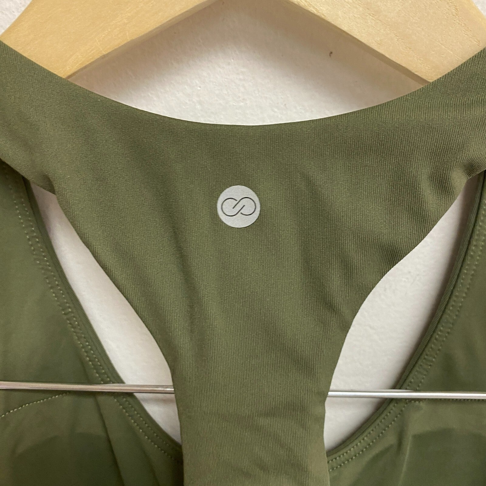 Calia Womens Energized Exercise Dress Dark Olive Solid Sleeveless WAX15035