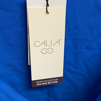 CALIA Women's Mid Rise Ruched Side Swim Bottom DEEP SEA DOTS ROYAL WSA23402PRT