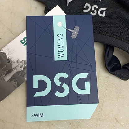 DSG Women's Rexi Swim Bralette Top Halter Straps Pure Black DSW2981 Brand New