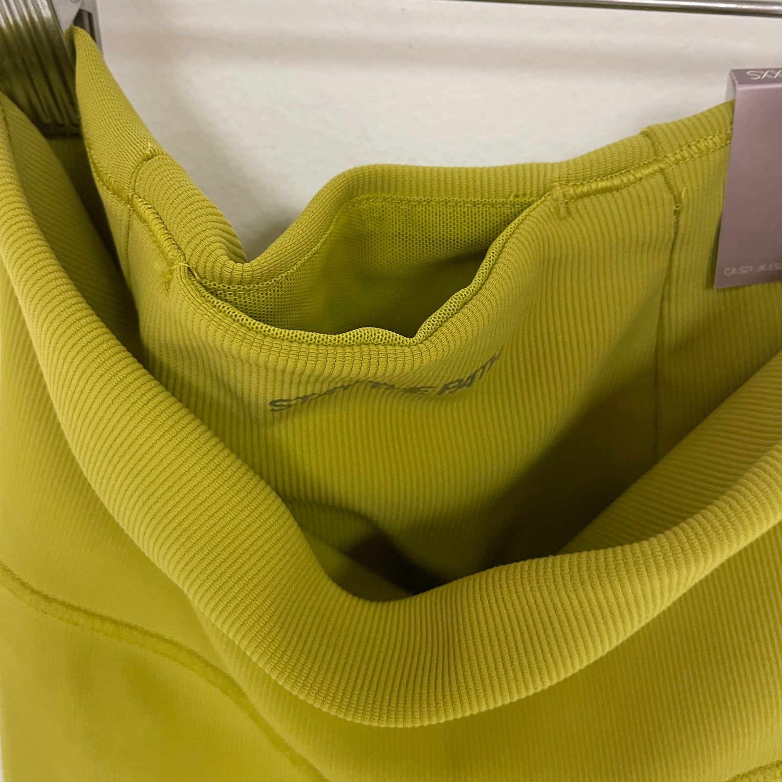 Calia Essential Rib 7/8 Leggings Chartreuse Womenâs Athletic Pants WAX32210