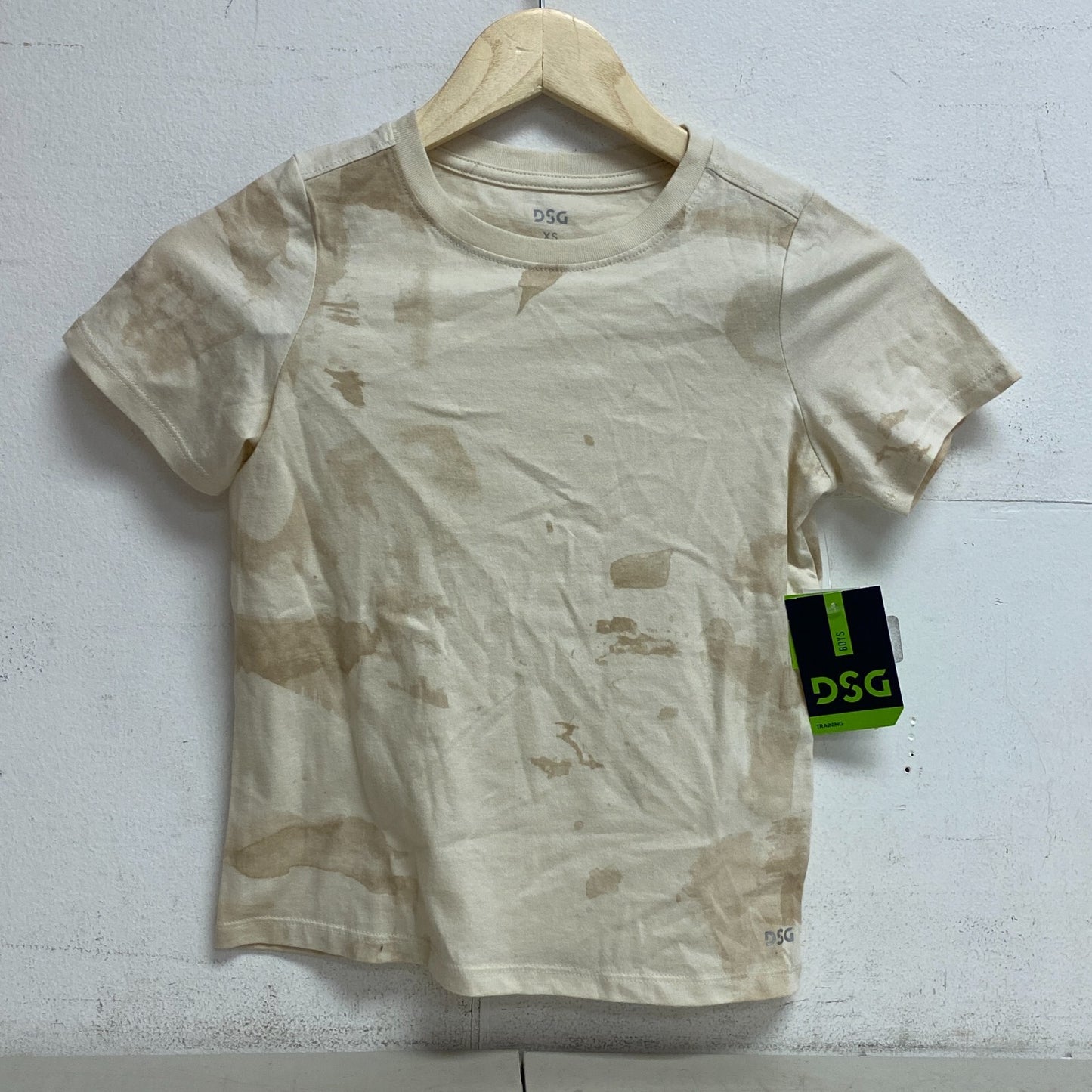 DSG Boys Training Cotton T-cCamouflage Stain Dye Light Sand DAB22100