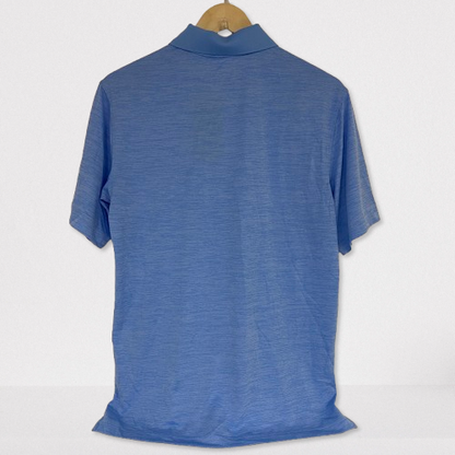 Walter Hagen ESS Space Dye Golf Polo Daybreak Blue Moisture Wicking NWT