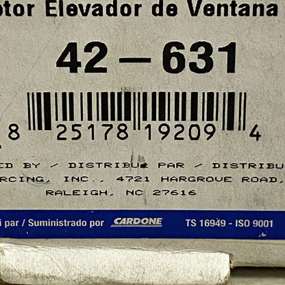 CARQUEST Reman Power Window Lift Motor Front Black 42‑631