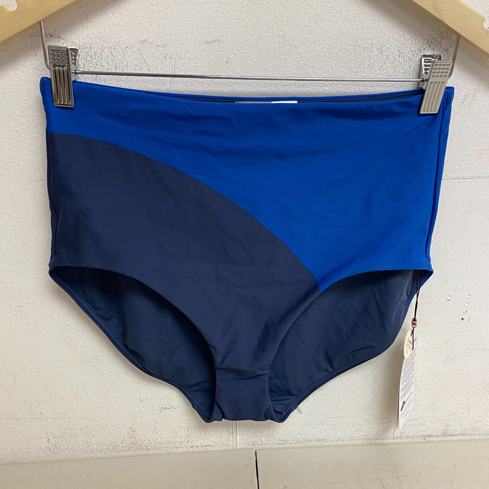 Calia Women's Swim Collection HighRise Swim Bottoms Navy Color Block WSA23406PRT