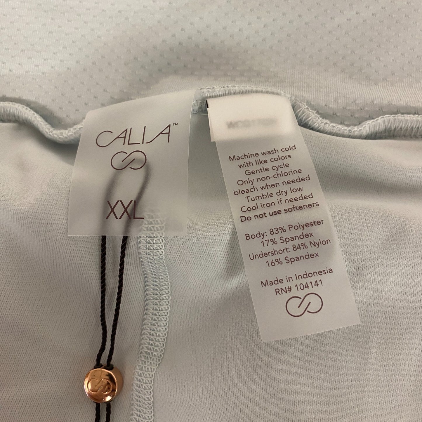 Calia 15â³ Textured Back Pleat Skort High Rise Blue Shell WCG17026 Size XXL