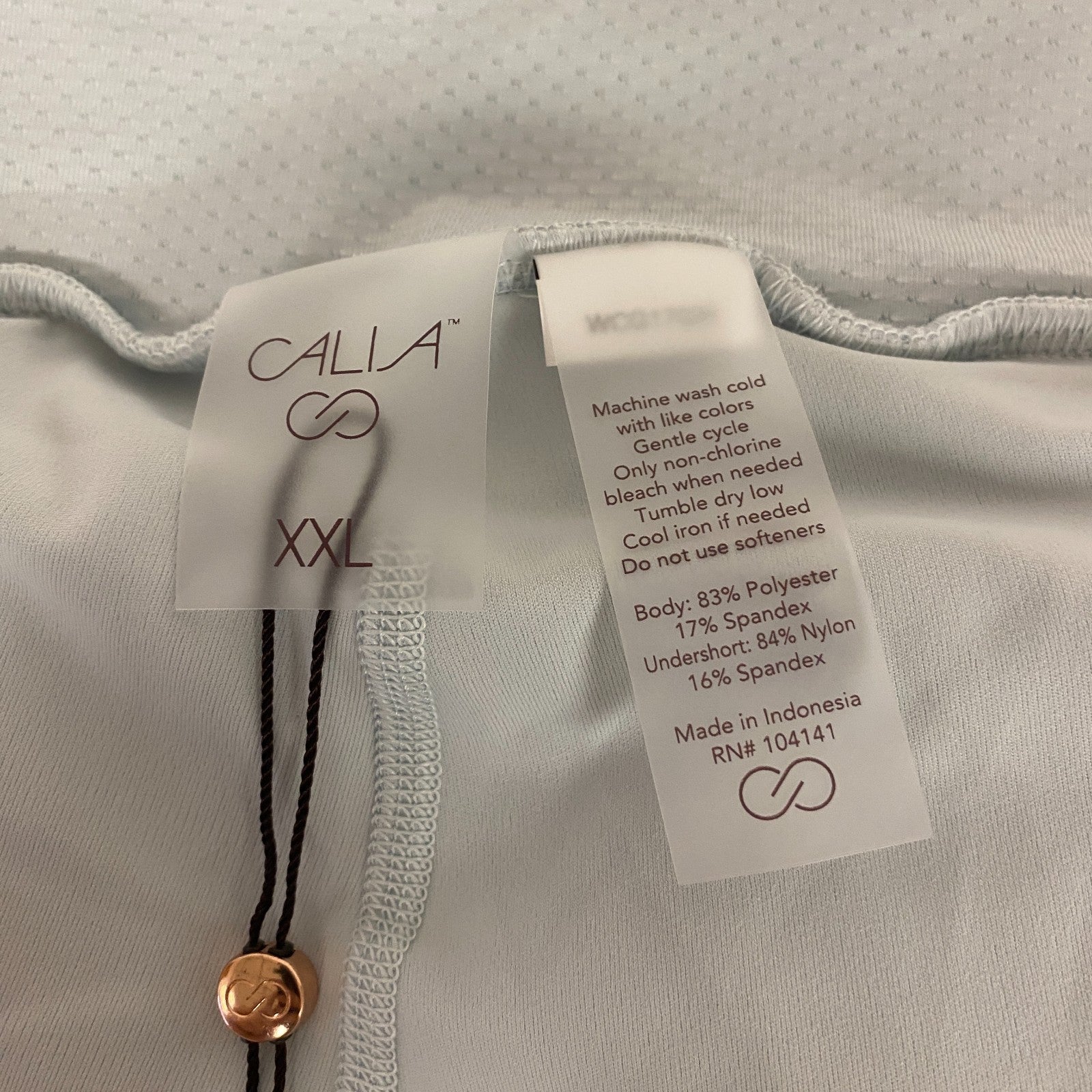 Calia 15â³ Textured Back Pleat Skort High Rise Blue Shell WCG17026 Size XXL