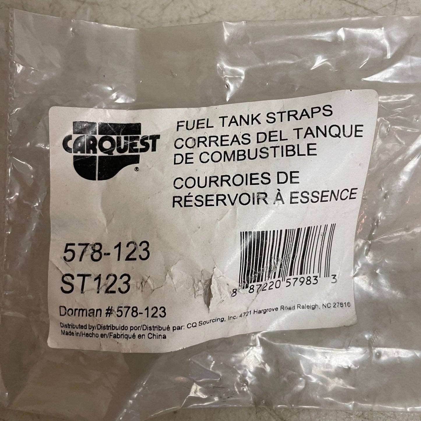 Carquest 578-123 Fuel Tank Strap Fits 1988–2000 Chevy GMC C/K Pickup Truck