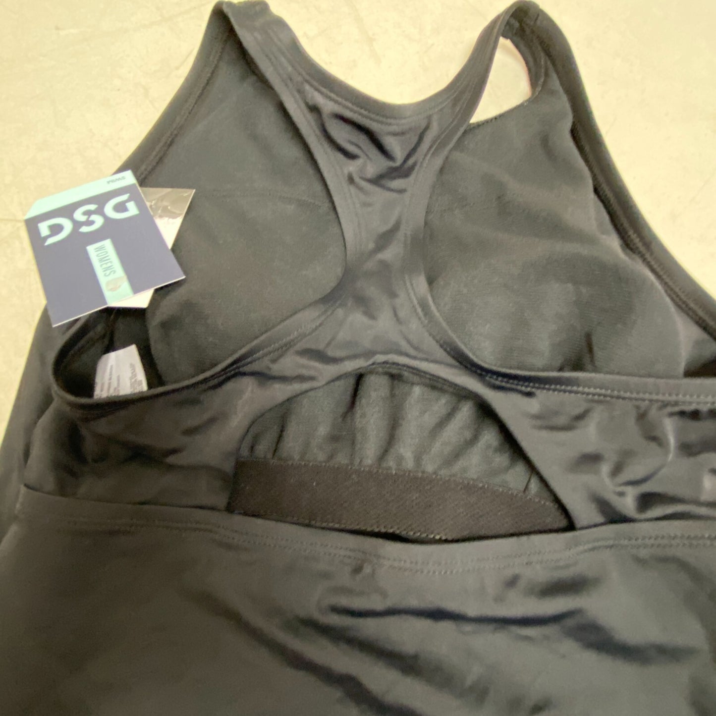 DSG Women's Relaxed Skylar Printed Swim Top Halter Neck Pure Black DSW2757PRT