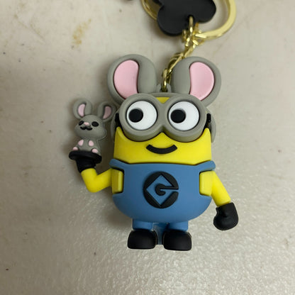 Assorted Silicone Despicable Me Minions Keychain Mouse Minion Accessory