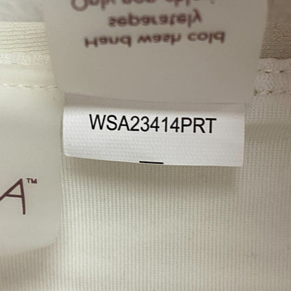 Calia Wide Banded High Leg Swim Bottoms Wavy Blocks Neutral WSA23414PRT New!