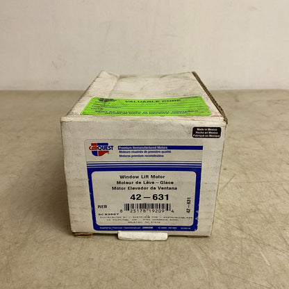 CARQUEST Reman Power Window Lift Motor Front Black 42‑631