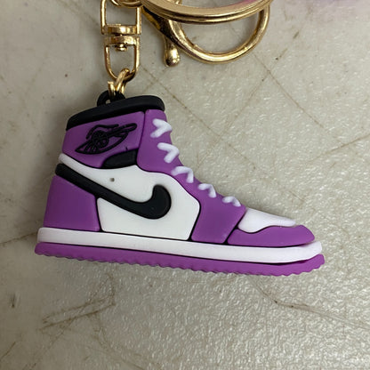 New Assorted Silicone 3D Nike Keychain with Purple Air Jordan 1 Hi Accessory