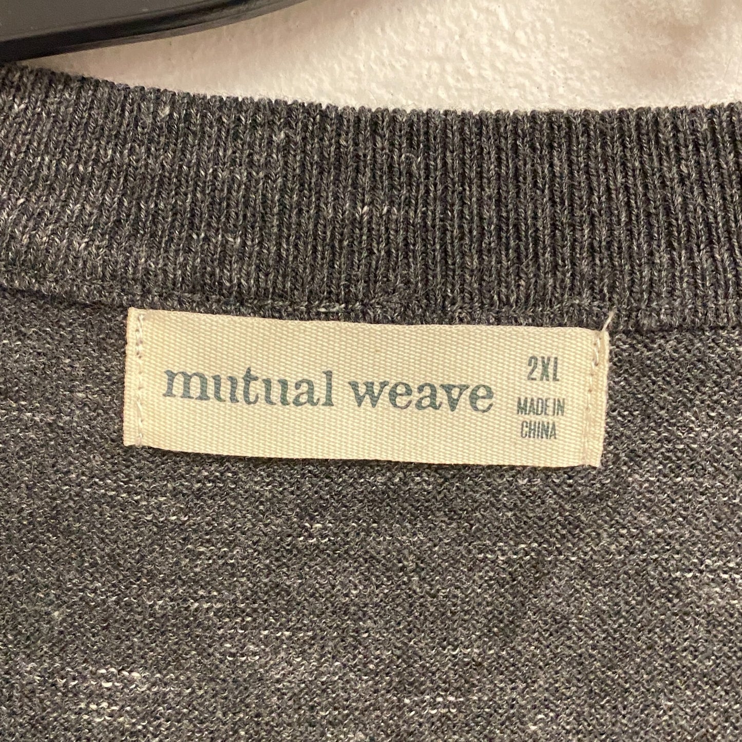 Mutual Weave Long Sleeve Crew Neck Sweater Size 2XL Color Dark Charcoal Heather