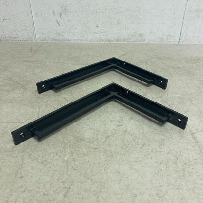 Signature Hardware Harridge Cast Iron 9" Shelf Bracket - Black Powder Coat