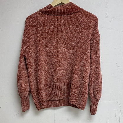 CYNTHIA ROWLEY Womens Small Turtle Neck Plush Sweater Top Pullover Pink Size M