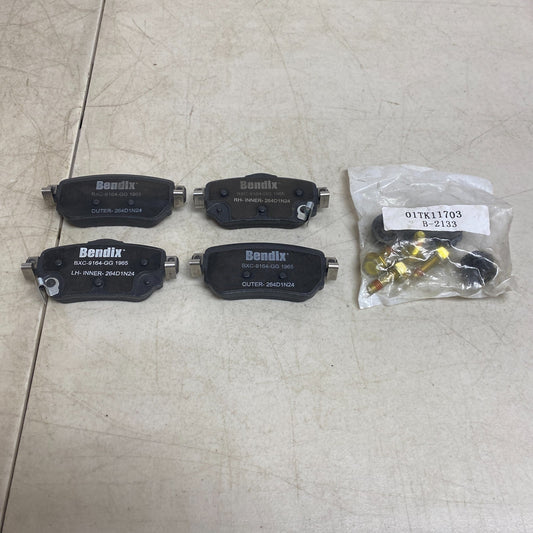 Bendix CFC1965 Priority1 Ceramic Rear Brake Pads for Nissan Rogue LEAF