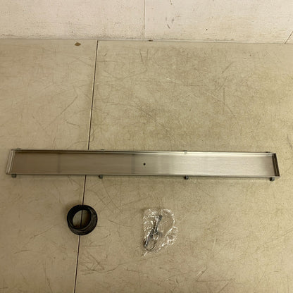 Signature Hardware 28" Cohen Linear Tile-In Shower Drain - Brushed Stainless S..